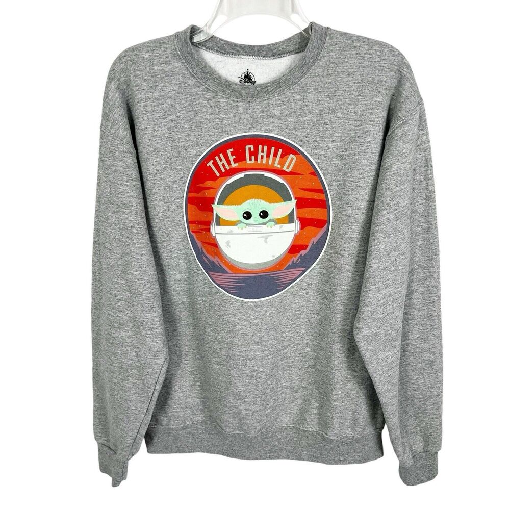 Star Wars The Child Gray Pullover Unisex Sweatshirt Mandalorian Men’s Medium